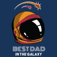 Best Dad In The Galaxy Space Helmet Premium T-Shirt