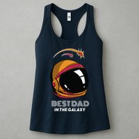 Best Dad In The Galaxy Space Helmet Womens Tank Top