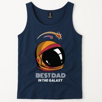 Best Dad In The Galaxy Space Helmet Tank Top