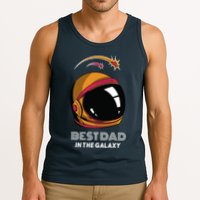 Best Dad In The Galaxy Space Helmet Tank Top