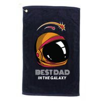 Best Dad In The Galaxy Space Helmet Golf Towel