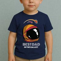 Best Dad In The Galaxy Space Helmet Toddler T-Shirt