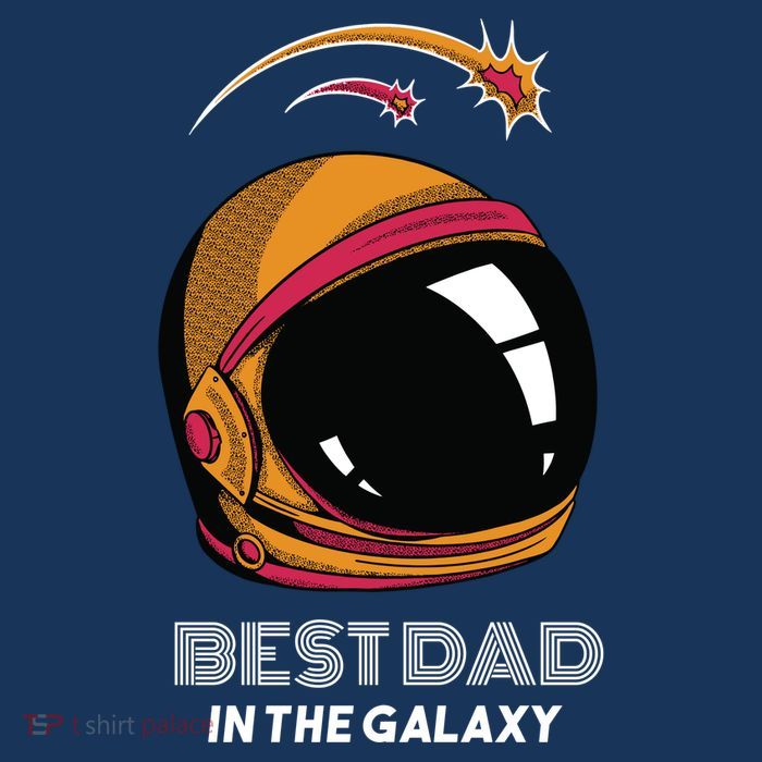 Best Dad In The Galaxy Space Helmet Crop Top