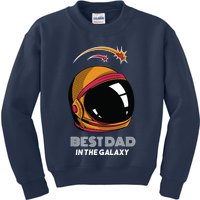 Best Dad In The Galaxy Space Helmet Kids Sweatshirt