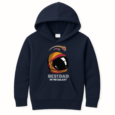 Best Dad In The Galaxy Space Helmet Kids Hoodie