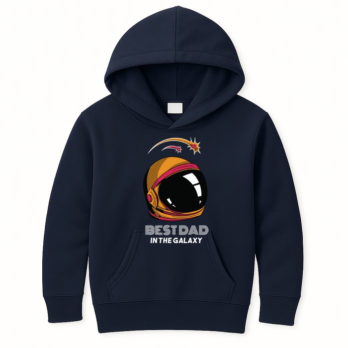 Best Dad In The Galaxy Space Helmet Kids Hoodie