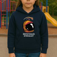 Best Dad In The Galaxy Space Helmet Kids Hoodie