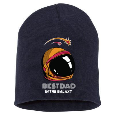 Best Dad In The Galaxy Space Helmet Short Acrylic Beanie