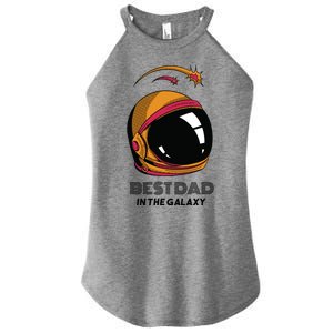 Best Dad In The Galaxy Space Helmet Women's Perfect Tri Rocker Tank