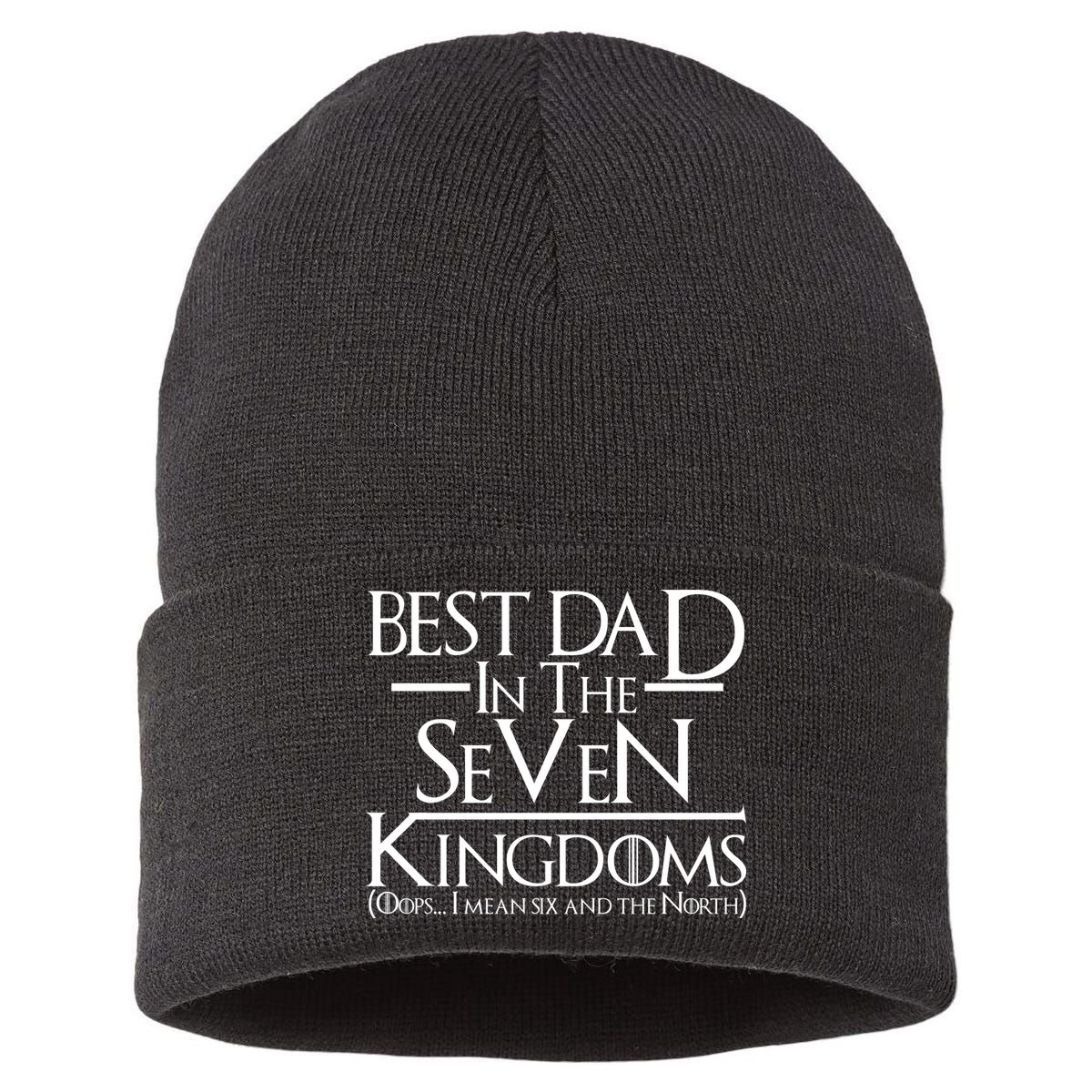 Best Dad In The Seven Kingdoms Sustainable Knit Beanie