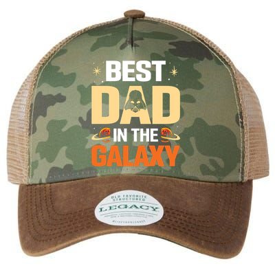 Best Dad In The Universe Fathers Day Spoof Legacy Tie Dye Trucker Hat