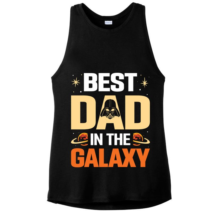 Best Dad In The Universe Fathers Day Spoof Ladies PosiCharge Tri-Blend Wicking Tank