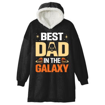 Best Dad In The Universe Fathers Day Spoof Hooded Wearable Blanket