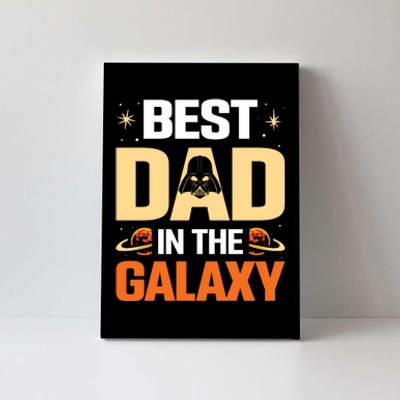 Best Dad In The Universe Fathers Day Spoof Canvas