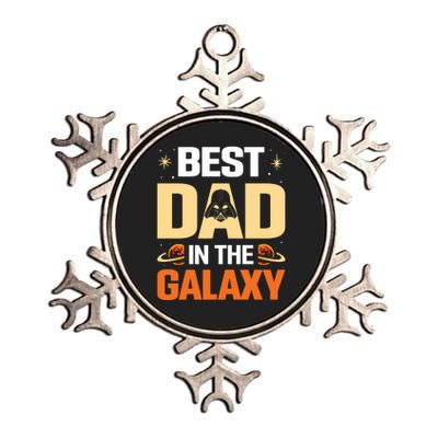 Best Dad In The Universe Fathers Day Spoof Metallic Star Ornament