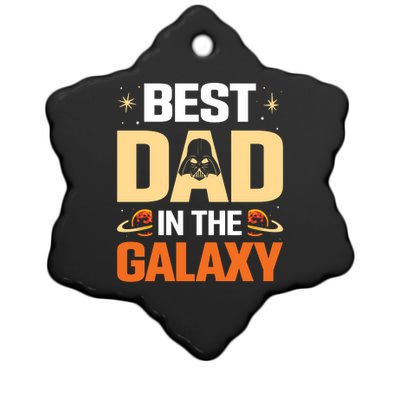 Best Dad In The Universe Fathers Day Spoof Ceramic Star Ornament