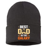 Best Dad In The Universe Fathers Day Spoof Sustainable Knit Beanie