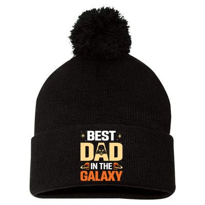 Best Dad In The Universe Fathers Day Spoof Pom Pom 12in Knit Beanie