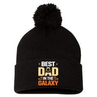 Best Dad In The Universe Fathers Day Spoof Pom Pom 12in Knit Beanie