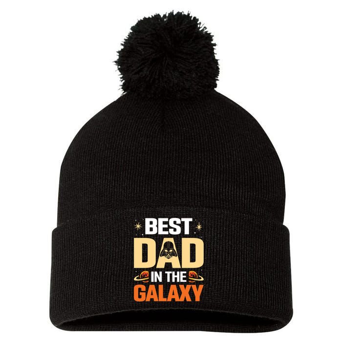 Best Dad In The Universe Fathers Day Spoof Pom Pom 12in Knit Beanie