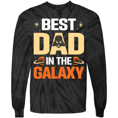 Best Dad In The Universe Fathers Day Spoof Tie-Dye Long Sleeve Shirt