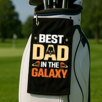 Best Dad In The Universe Fathers Day Spoof Golf Towel