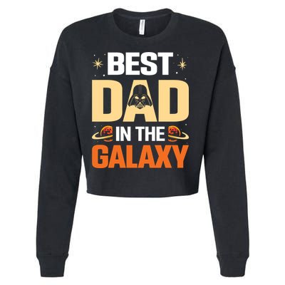 Best Dad In The Universe Fathers Day Spoof Cropped Pullover Crew