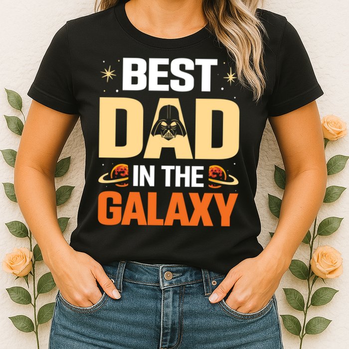 Best Dad In The Universe Fathers Day Spoof Womens T-Shirt