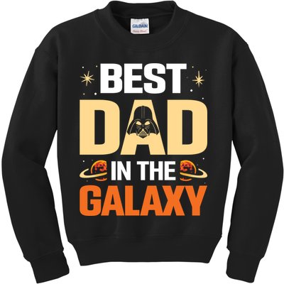 Best Dad In The Universe Fathers Day Spoof Kids Sweatshirt