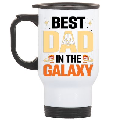 Best Dad In The Universe Fathers Day Spoof Stainless Steel Travel Mug