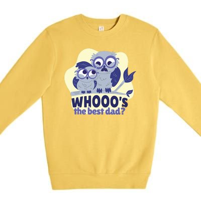 Best Dad Owl Premium Crewneck Sweatshirt