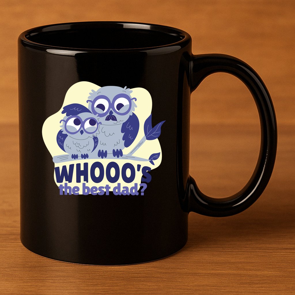 Best Dad Owl 11oz C Handle Ceramic Mug