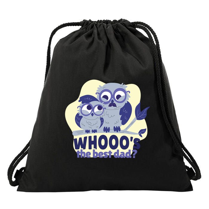 Best Dad Owl Drawstring Bag