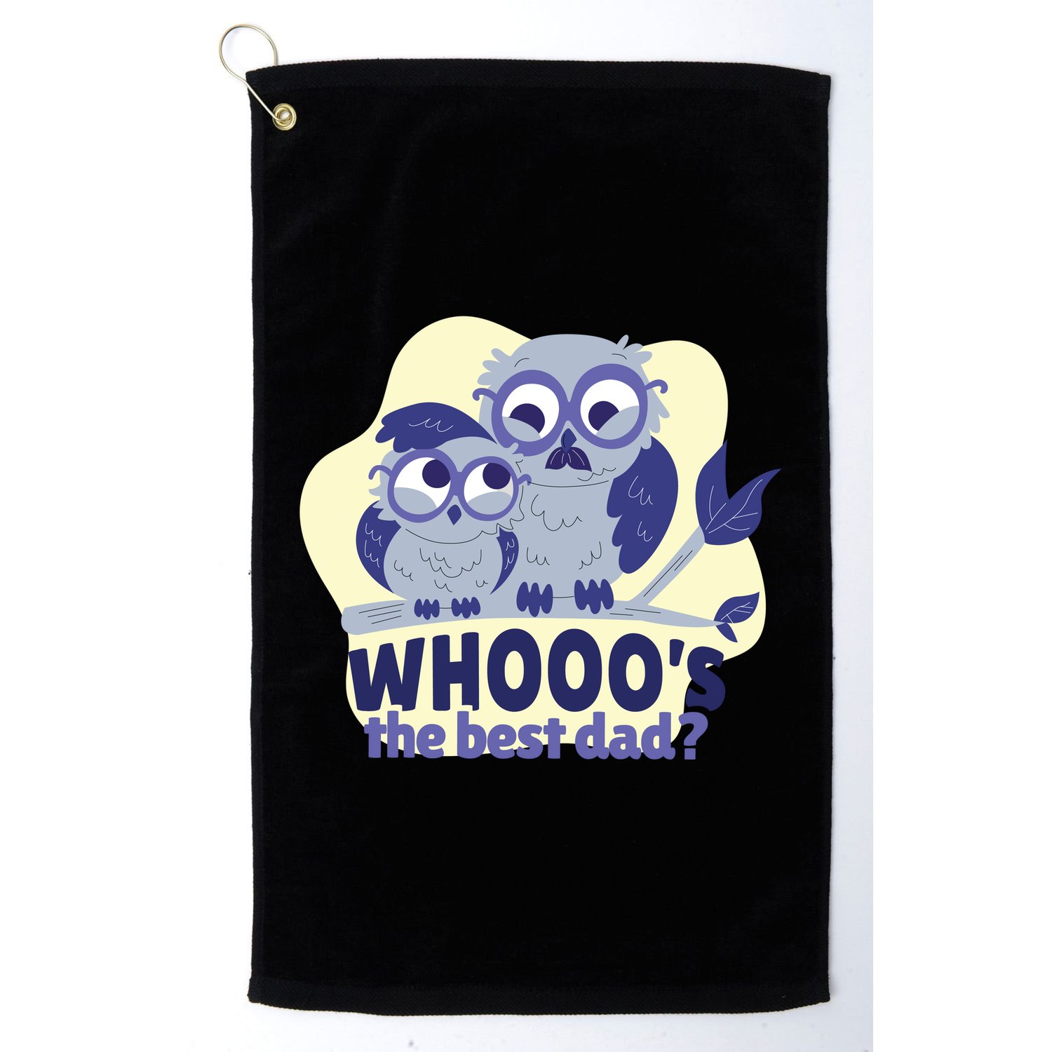 Best Dad Owl Golf Towel