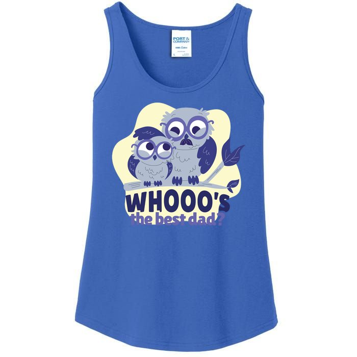 Best Dad Owl Ladies Essential Tank