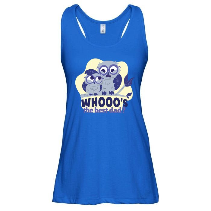 Best Dad Owl Ladies Essential Flowy Tank