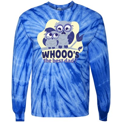 Best Dad Owl Tie-Dye Long Sleeve Shirt