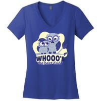 Best Dad Owl Women's V-Neck T-Shirt