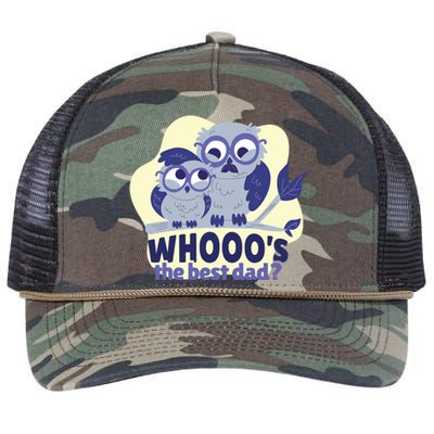 Best Dad Owl Retro Rope Trucker Hat Cap