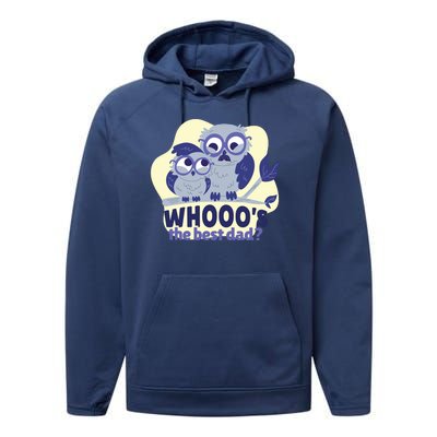 Best Dad Owl Performance Fleece Hoodie