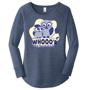 Best Dad Owl Women's Perfect Tri Tunic Long Sleeve Shirt