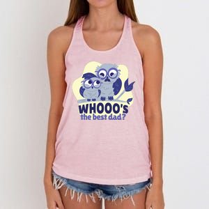 Best Dad Owl Women's Knotted Racerback Tank