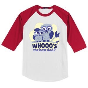 Best Dad Owl Kids Colorblock Raglan Jersey