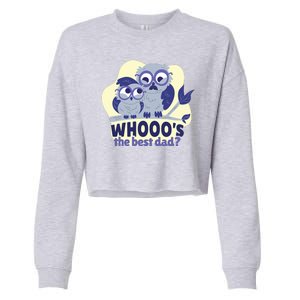 Best Dad Owl Cropped Pullover Crew