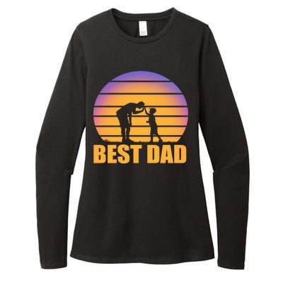 Best Dad Retro Sunset Womens CVC Long Sleeve Shirt