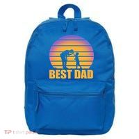 Best Dad Retro Sunset 16 in Basic Backpack