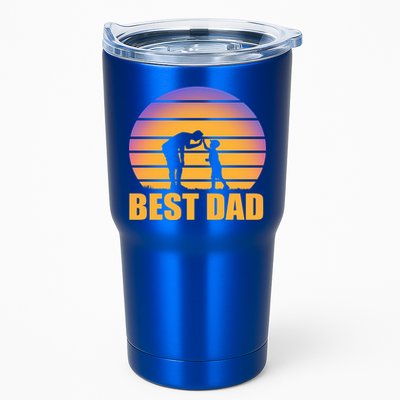 Best Dad Retro Sunset Tumbler