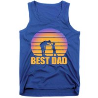 Best Dad Retro Sunset Tank Top