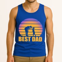 Best Dad Retro Sunset Tank Top