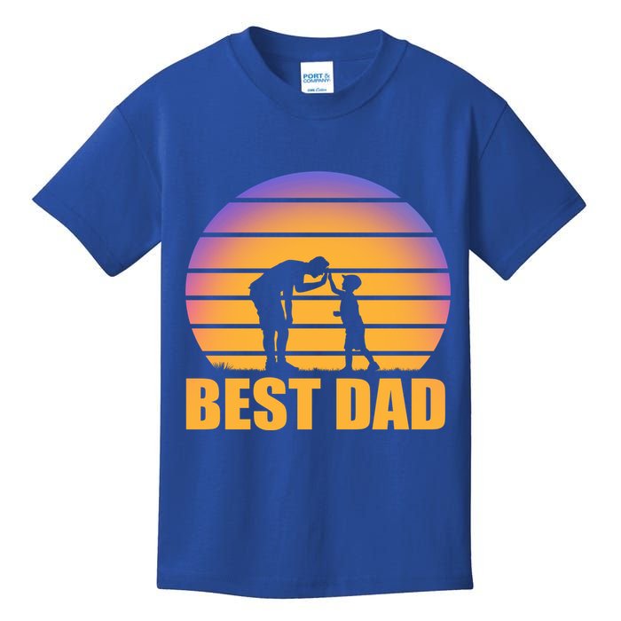 Best Dad Retro Sunset Kids T-Shirt
